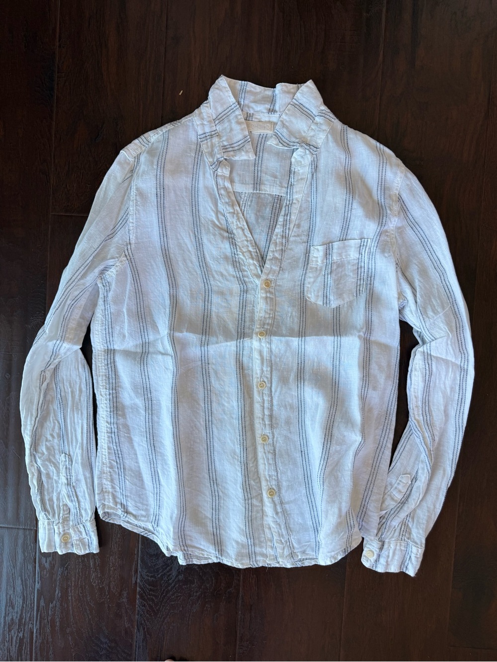 Light Blue Striped Button-Down Shirt - Women's